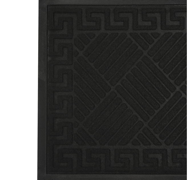 Килимок придверний Eco Fabric 40*60 см СМУЖКИ з кромкою, чорний (4060-111) - фото № 4