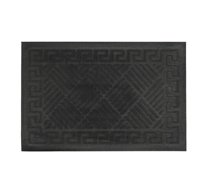 Килимок придверний Eco Fabric 40*60 см СМУЖКИ з кромкою, чорний (4060-111) - фото № 7