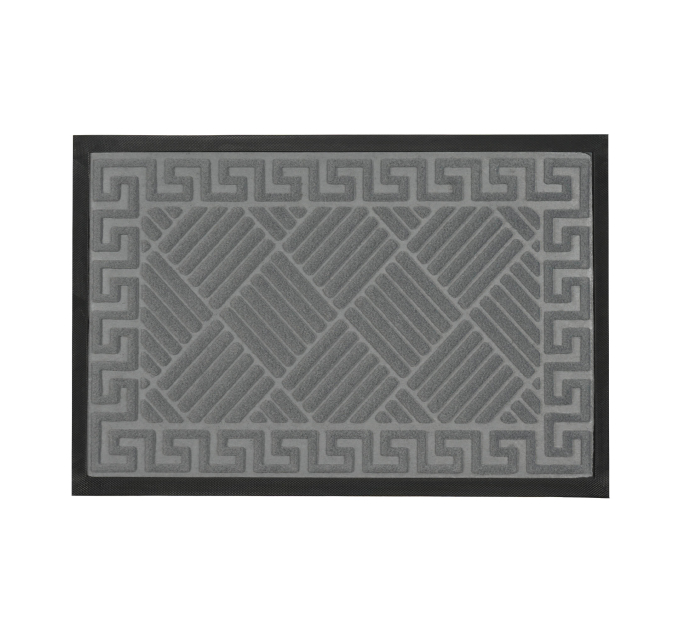 Килимок придверний Eco Fabric 40*60 см СМУЖКИ з кромкою, сірий (4060-112) - фото № 1