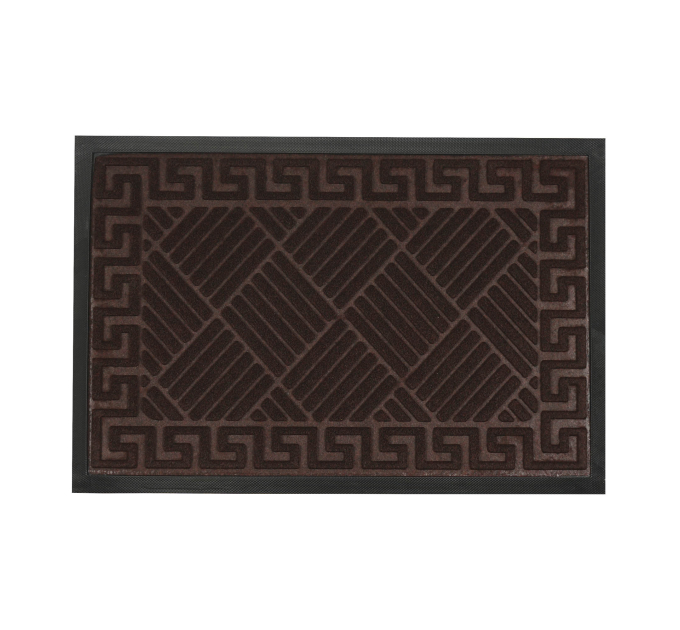 Килимок придверний Eco Fabric 40*60 см СМУЖКИ з кромкою, коричневий (4060-113) - фото № 1