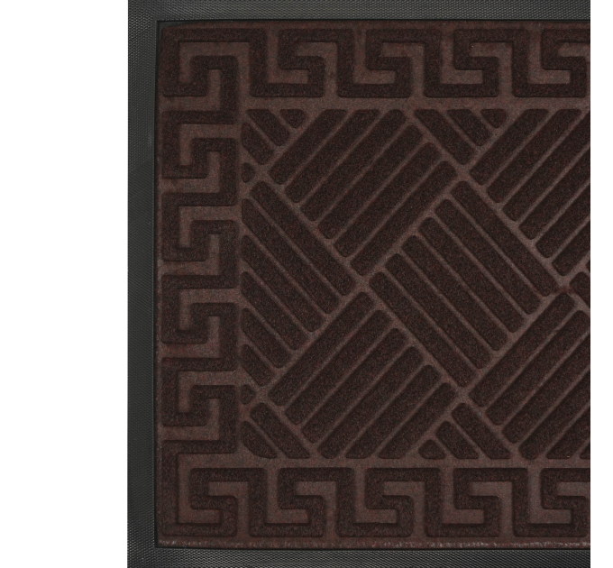 Килимок придверний Eco Fabric 40*60 см СМУЖКИ з кромкою, коричневий (4060-113) - фото № 4