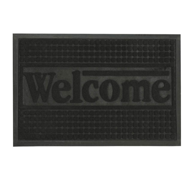 Килимок придверний Eco Fabric 40*60 см WELCOME з кромкою, чорний (4060-114) - фото № 9