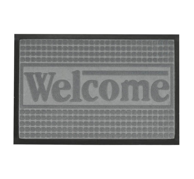 Килимок придверний Eco Fabric 40*60 см WELCOME з кромкою, сірий (4060-115) - фото № 9