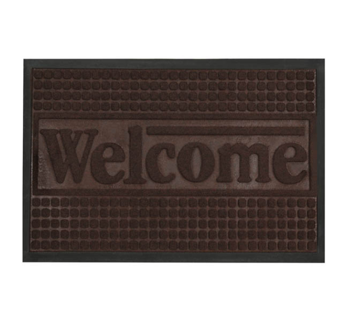 Килимок придверний Eco Fabric 40*60 см WELCOME з кромкою, коричневий (4060-116) - фото № 9