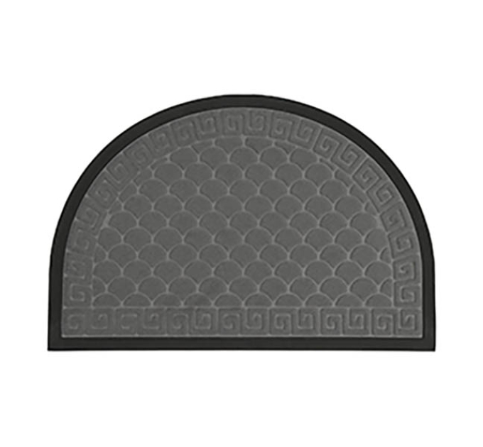Килимок придверний Eco Fabric 40*60 см ЛУСКА півколо з кромкою, сірий (4060-118) - фото № 9