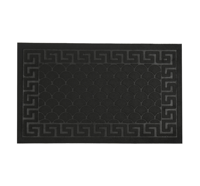 Килимок придверний Eco Fabric 45*75 см ЛУСКА без кромки, чорний (4575-001) - фото № 1