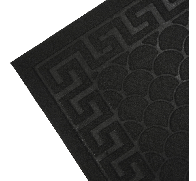 Килимок придверний Eco Fabric 45*75 см ЛУСКА без кромки, чорний (4575-001) - фото № 3