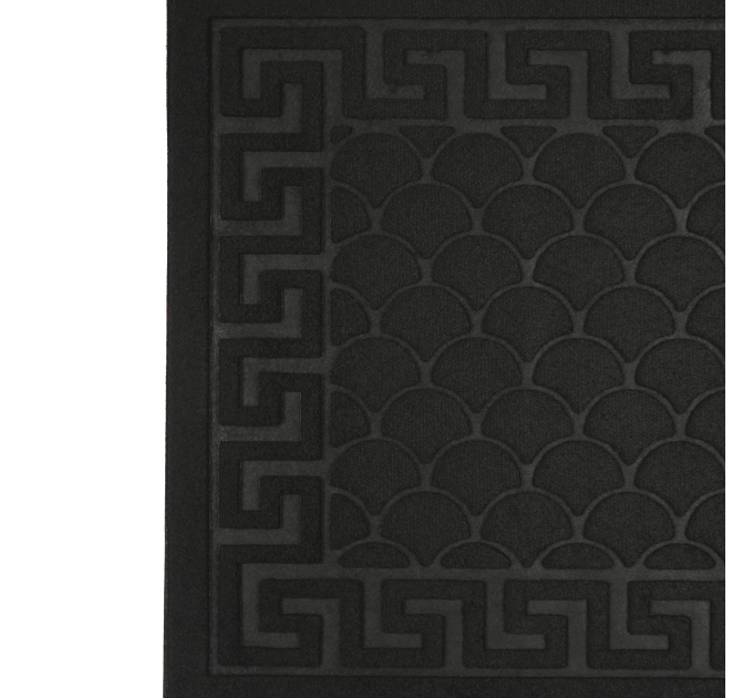 Килимок придверний Eco Fabric 45*75 см ЛУСКА без кромки, чорний (4575-001) - фото № 4