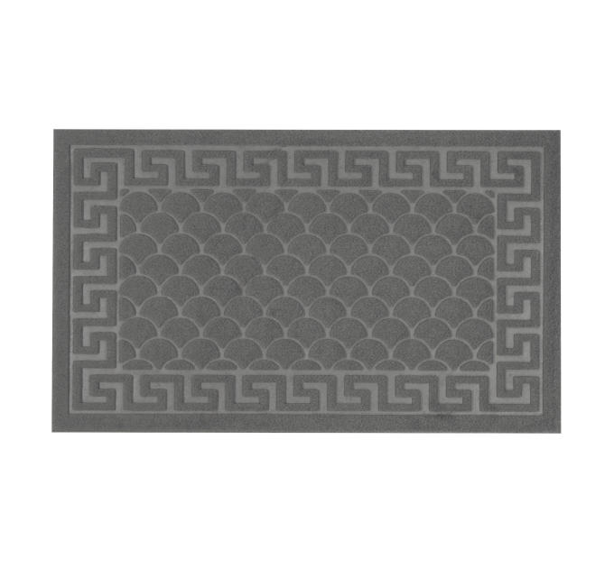 Килимок придверний Eco Fabric 45*75 см ЛУСКА без кромки, сірий (4575-002) - фото № 1