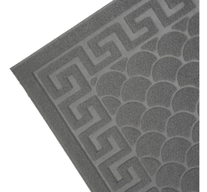 Килимок придверний Eco Fabric 45*75 см ЛУСКА без кромки, сірий (4575-002) - фото № 3