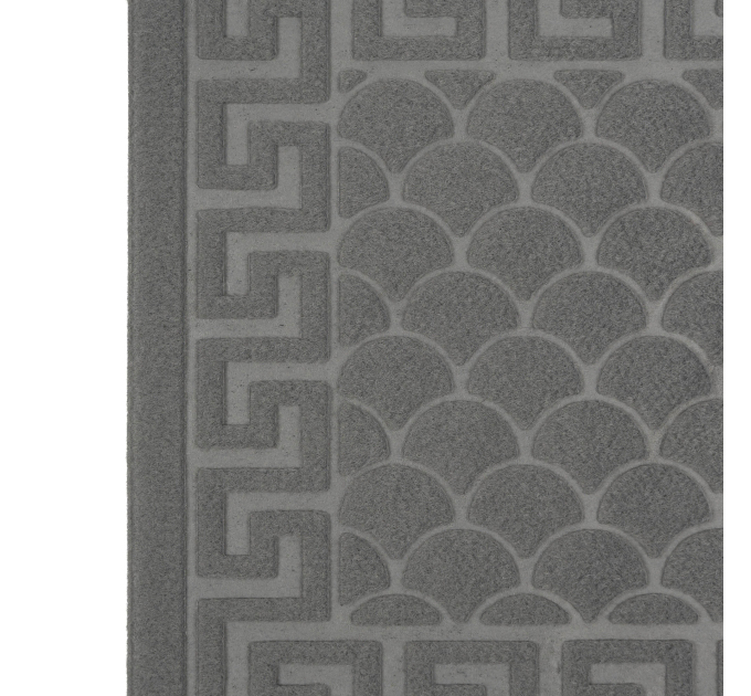 Килимок придверний Eco Fabric 45*75 см ЛУСКА без кромки, сірий (4575-002) - фото № 4