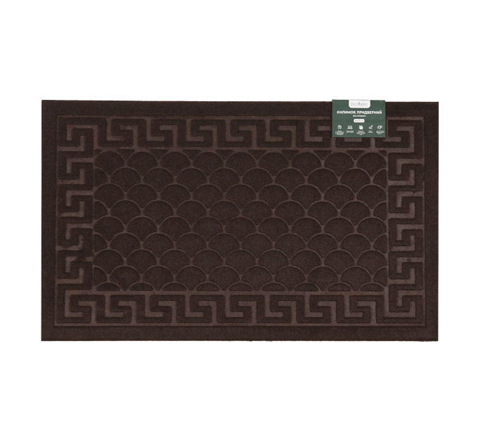 Килимок придверний Eco Fabric 45*75 см ЛУСКА без кромки, коричневий (4575-003) - фото № 2