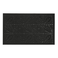 Килимок придверний Eco Fabric 45*75 см ЛИСТЯ без кромки, чорний (4575-004)