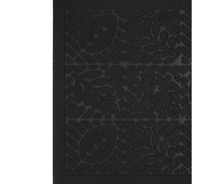 Килимок придверний Eco Fabric 45*75 см ЛИСТЯ без кромки, чорний (4575-004) - фото № 4