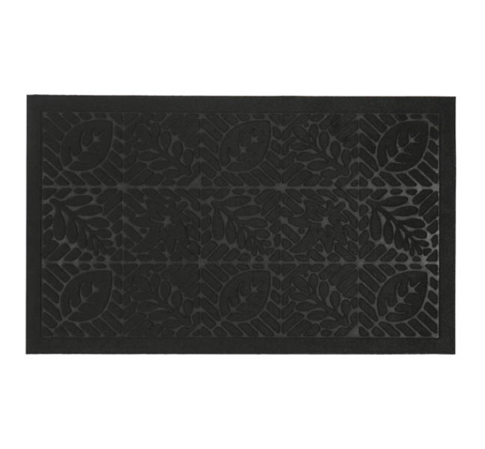 Килимок придверний Eco Fabric 45*75 см ЛИСТЯ без кромки, чорний (4575-004) - фото № 9