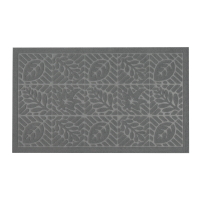 Килимок придверний Eco Fabric 45*75 см ЛИСТЯ без кромки, сірий (4575-005)