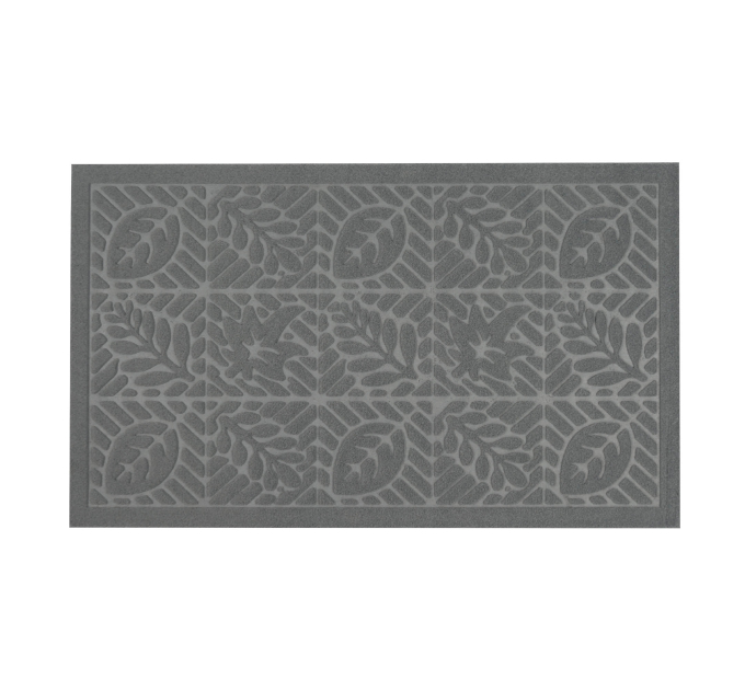 Килимок придверний Eco Fabric 45*75 см ЛИСТЯ без кромки, сірий (4575-005) - фото № 1