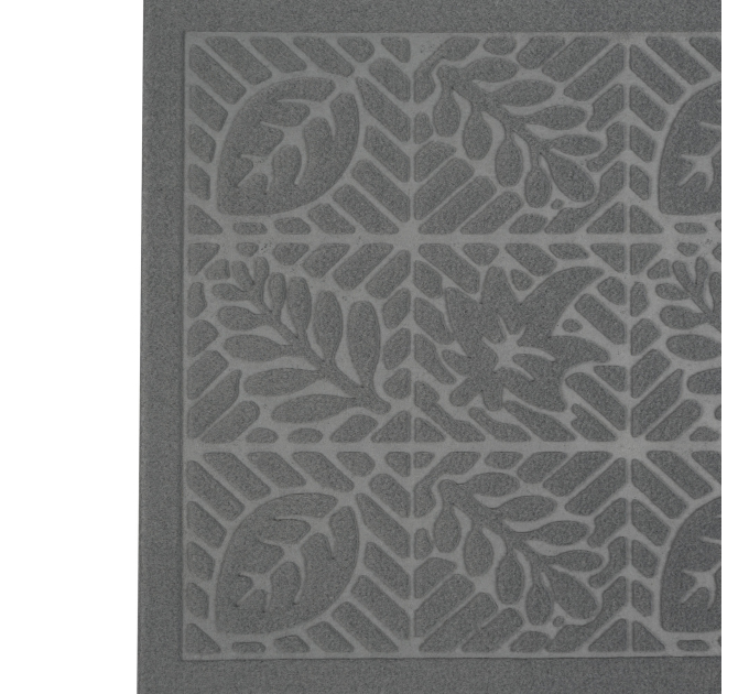 Килимок придверний Eco Fabric 45*75 см ЛИСТЯ без кромки, сірий (4575-005) - фото № 4
