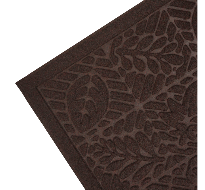 Килимок придверний Eco Fabric 45*75 см ЛИСТЯ без кромки, коричневий (4575-006) - фото № 3