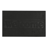 Килимок придверний Eco Fabric 45*75 см WELCOME без кромки, чорний (4575-010)