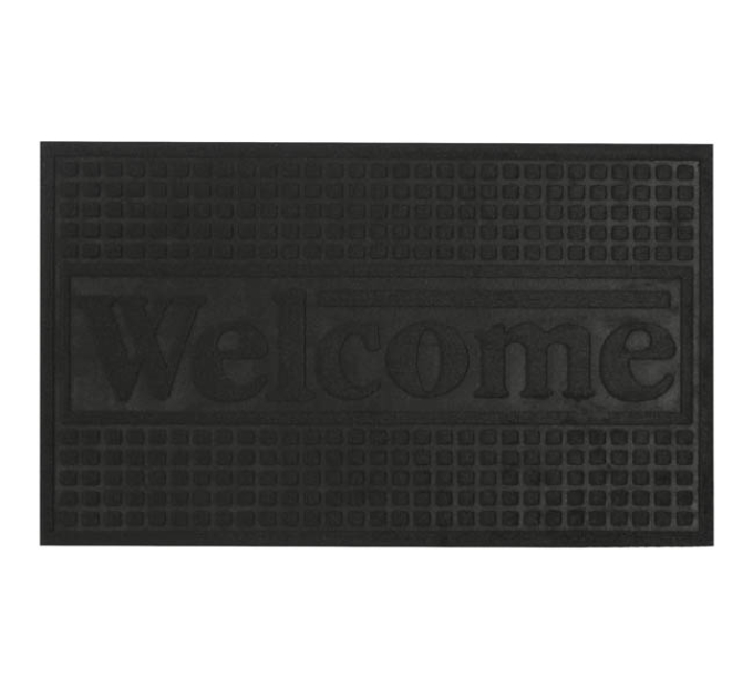 Килимок придверний Eco Fabric 45*75 см WELCOME без кромки, чорний (4575-010) - фото № 7