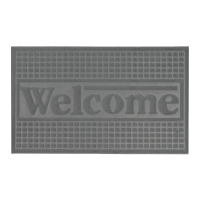 Килимок придверний Eco Fabric 45*75 см WELCOME без кромки, сірий (4575-011)