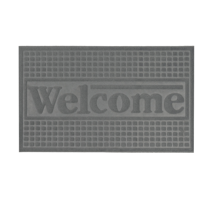 Килимок придверний Eco Fabric 45*75 см WELCOME без кромки, сірий (4575-011) - фото № 1
