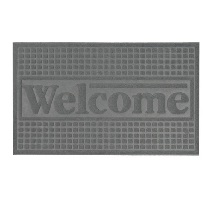 Килимок придверний Eco Fabric 45*75 см WELCOME без кромки, сірий (4575-011) - фото № 9