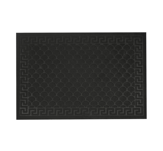 Килимок придверний Eco Fabric 60*90 см ЛУСКА без кромки, чорний (6090-001) - фото № 1