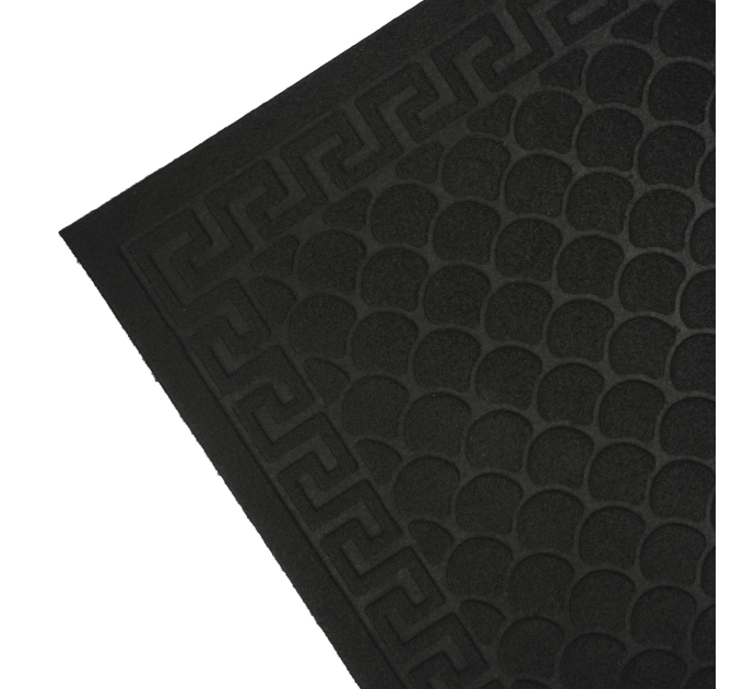 Килимок придверний Eco Fabric 60*90 см ЛУСКА без кромки, чорний (6090-001) - фото № 3