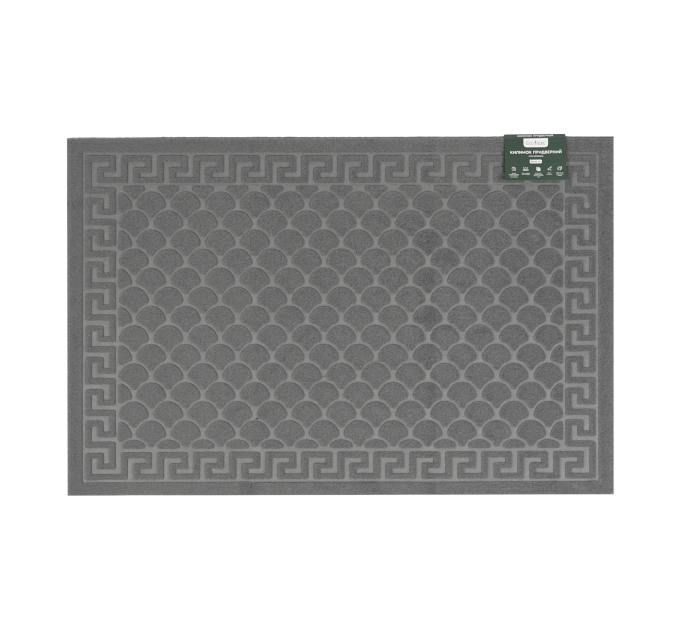 Килимок придверний Eco Fabric 60*90 см ЛУСКА без кромки, сірий (6090-002) - фото № 2