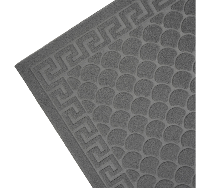 Килимок придверний Eco Fabric 60*90 см ЛУСКА без кромки, сірий (6090-002) - фото № 3