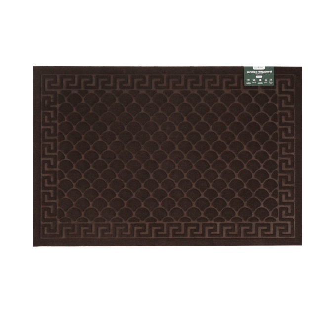 Килимок придверний Eco Fabric 60*90 см ЛУСКА без кромки, коричневий (6090-003) - фото № 2