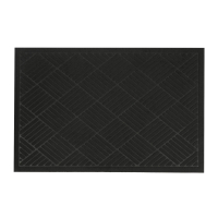 Килимок придверний Eco Fabric 60*90 см СМУЖКИ без кромки, чорний (6090-007)