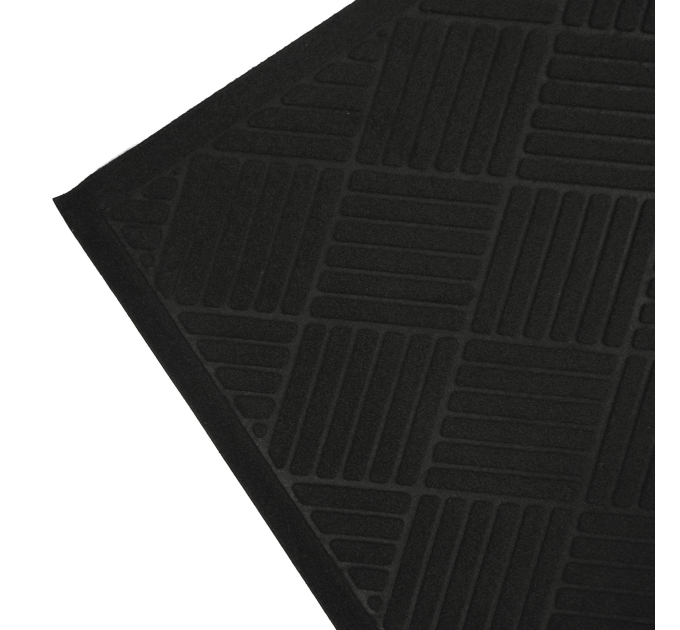 Килимок придверний Eco Fabric 60*90 см СМУЖКИ без кромки, чорний (6090-007) - фото № 3