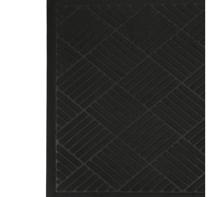 Килимок придверний Eco Fabric 60*90 см СМУЖКИ без кромки, чорний (6090-007) - фото № 4