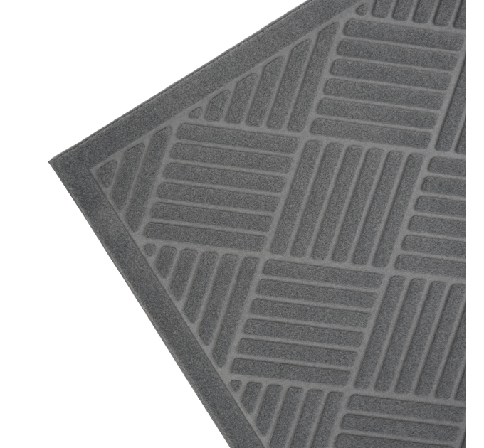Килимок придверний Eco Fabric 60*90 см СМУЖКИ без кромки, сірий (6090-008) - фото № 3