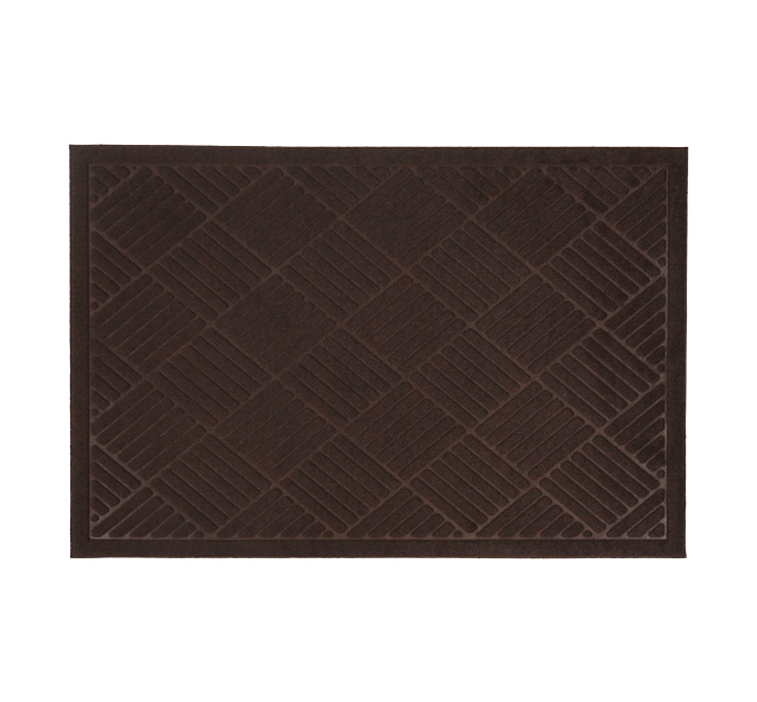 Килимок придверний Eco Fabric 60*90 см СМУЖКИ без кромки, коричневий (6090-009) - фото № 1