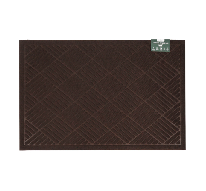 Килимок придверний Eco Fabric 60*90 см СМУЖКИ без кромки, коричневий (6090-009) - фото № 2