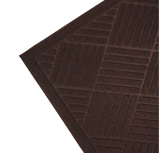Килимок придверний Eco Fabric 60*90 см СМУЖКИ без кромки, коричневий (6090-009) - фото № 3