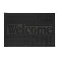 Килимок придверний Eco Fabric 60*90 см WELCOME без кромки, чорний (6090-010)