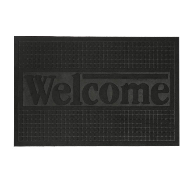 Килимок придверний Eco Fabric 60*90 см WELCOME без кромки, чорний (6090-010) - фото № 9
