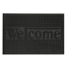 Килимок придверний Eco Fabric 60*90 см WELCOME без кромки, чорний (6090-010) - фото № 9
