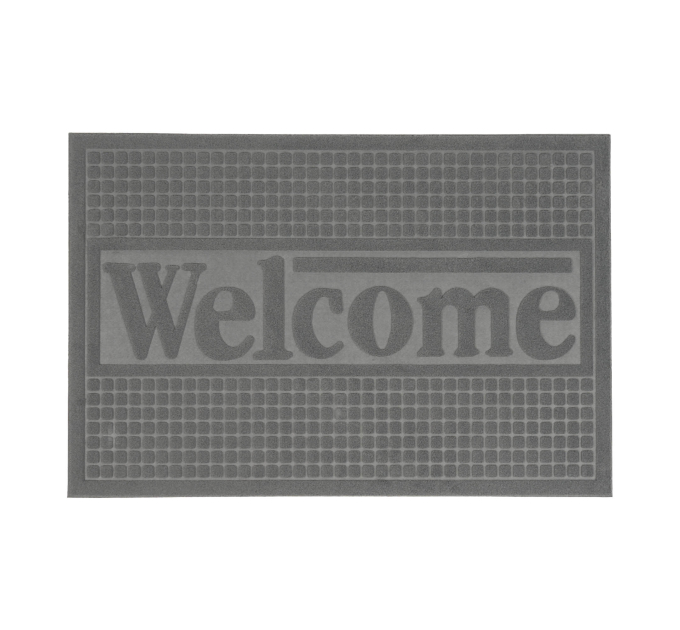 Килимок придверний Eco Fabric 60*90 см WELCOME без кромки, сірий (6090-011) - фото № 1
