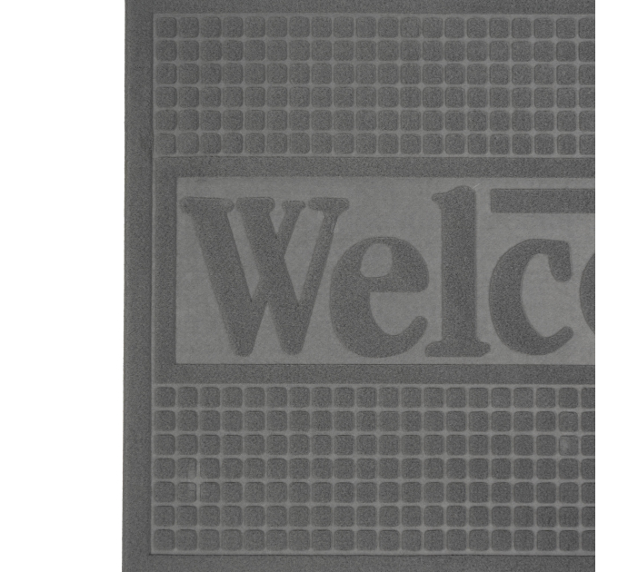Килимок придверний Eco Fabric 60*90 см WELCOME без кромки, сірий (6090-011) - фото № 3