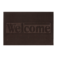 Килимок придверний Eco Fabric 60*90 см WELCOME без кромки, коричневий (6090-012)
