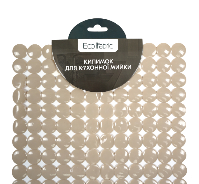Килимок для кухонної мийки Eco Fabric 27*27 см СФЕРИ, бежевий (2727-002) - фото № 2