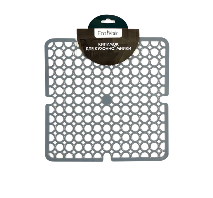 Килимок для кухонної мийки Eco Fabric 28*28 см КОЛО, сірий (2828-001) - фото № 1