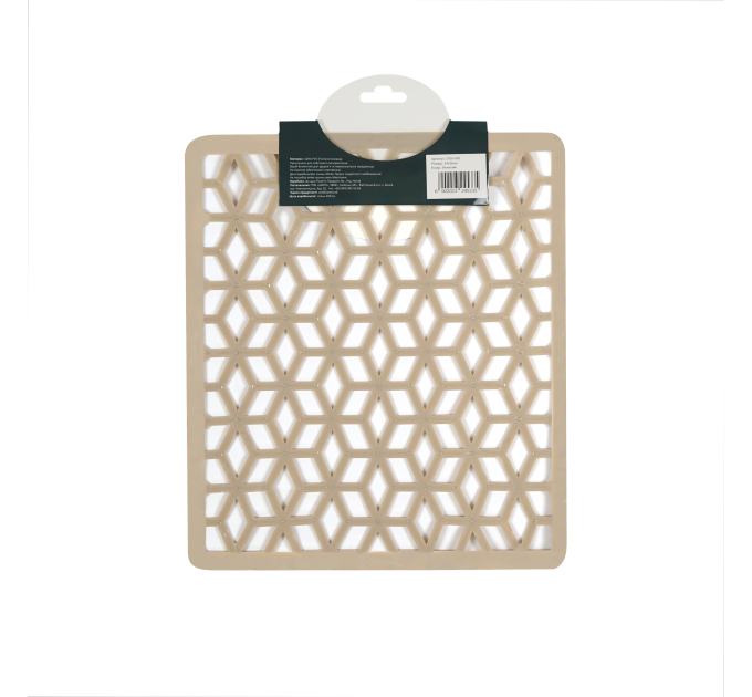 Килимок для кухонної мийки Eco Fabric 29*26 см РОМБ, бежевий (2926-002) - фото № 2