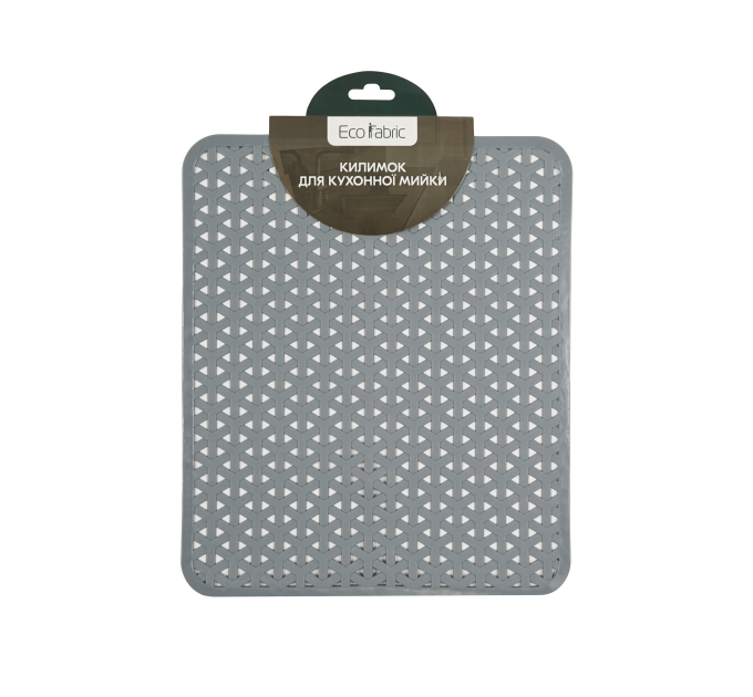 Килимок для кухонної мийки Eco Fabric 31*27 см ЛОЗА, сірий (3127-001) - фото № 1